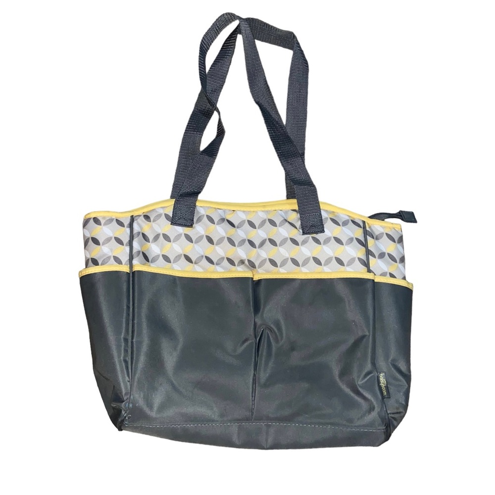 Babybloom gray and yellow diaper bag
